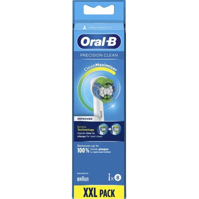 Tête de Brosse Oral-B Precision Clean - 8 pièces - Bleu, Blanc Tête de Brosse Oral-B Precision Clean - 8 pièces - Bleu, Blanc