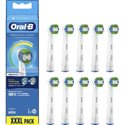 Tête de brosse Oral-B Precision Clean - 10 pièces - Bleu, Blanc - Publicité Tête de brosse Oral-B Precision Clean - 10 pièces - Bleu, Blanc - Publicité