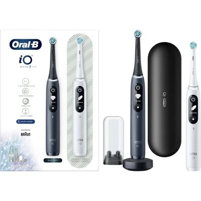 Brosse à dents électrique Braun Oral-B iO7 Noir + Blanc - Brosse électrique - Publicité Brosse à dents électrique Braun Oral-B iO7 Noir + Blanc - Brosse électrique - Publicité