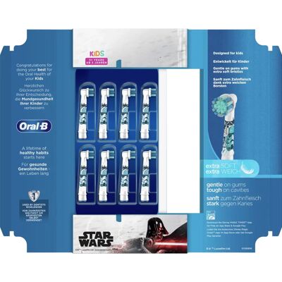 Oral-B Kinderen Multicolor Tandenborstelkoppen 8 stuks Oral-B Kinderen Multicolor Tandenborstelkoppen 8 stuks
