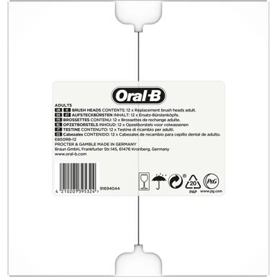 Głowy szczoteczek elektrycznych Oral-B CrossAction Białe Opakowanie 12 szt. Głowy szczoteczek elektrycznych Oral-B CrossAction Białe Opakowanie 12 szt.