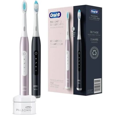 Oral B Pulsonic Slim Luxe 4900 - Elektrische Zahnbürste - Roségold/Mattschwarz Oral B Pulsonic Slim Luxe 4900 - Elektrische Zahnbürste - Roségold/Mattschwarz