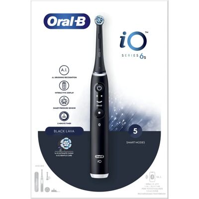 Oral-B iO 6 Erwachsenes Vibrations-Elektrozahnbürste - Elektrische Zahnbürste, Schwarz Oral-B iO 6 Erwachsenes Vibrations-Elektrozahnbürste - Elektrische Zahnbürste, Schwarz