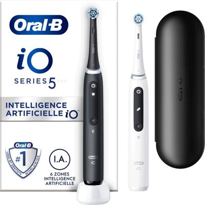 Brosse à dents électrique Oral-B iO 5 - Micro-vibrations, capteur intelligent, 5 modes - Publicité Brosse à dents électrique Oral-B iO 5 - Micro-vibrations, capteur intelligent, 5 modes - Publicité