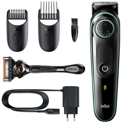 Braun BT3341 Baard- & Haartrimmer - Verstelbare Lengte, Nat & Droog, Zwart, Groen Braun BT3341 Baard- & Haartrimmer - Verstelbare Lengte, Nat & Droog, Zwart, Groen