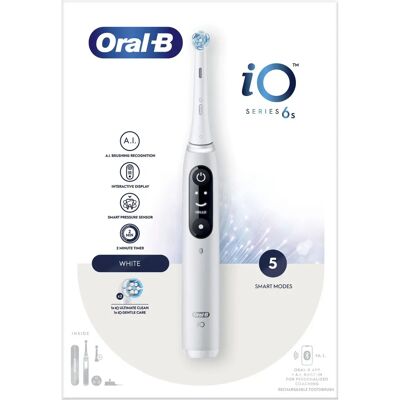 Brosse à dents électrique Oral-B iO Série 6 - Micro-vibration, Guide IA Brosse à dents électrique Oral-B iO Série 6 - Micro-vibration, Guide IA
