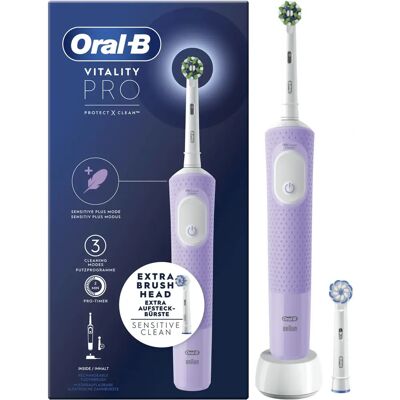 Oral-B Vitality Pro D103 Protect X Clean - Conjunto lilás violeta Oral-B Vitality Pro D103 Protect X Clean - Conjunto lilás violeta