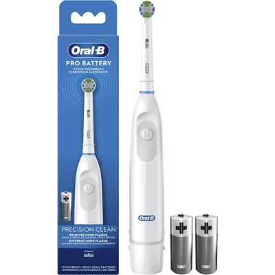 Oral-B Pro Batterie Blanc - Brosse Électrique - Publicité Oral-B Pro Batterie Blanc - Brosse Électrique - Publicité