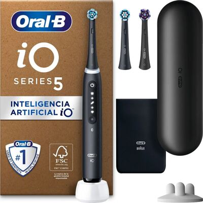 Oral-B iO Series 5 Plus Elektrische Zahnbürste - Wiederaufladbar, Schwarz Oral-B iO Series 5 Plus Elektrische Zahnbürste - Wiederaufladbar, Schwarz