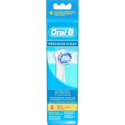Têtes de Brosse Oral-B Precision Clean 8 Pièces - Publicité Têtes de Brosse Oral-B Precision Clean 8 Pièces - Publicité