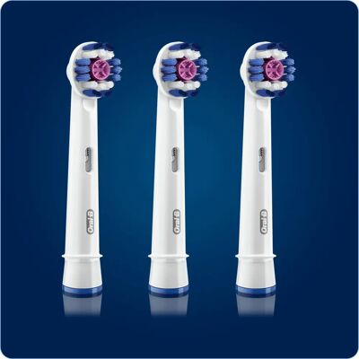 Têtes de rechange pour brosse à dents électrique Oral-B EB 18-3 Blanc et Bleu - Têtes de rechange - Publicité Têtes de rechange pour brosse à dents électrique Oral-B EB 18-3 Blanc et Bleu - Têtes de rechange - Publicité