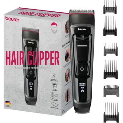 Beurer MN5X - Hair Clipper - 7 Attachments, Water-Resistant Battery, Ergonomic Beurer MN5X - Hair Clipper - 7 Attachments, Water-Resistant Battery, Ergonomic