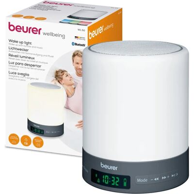 Beurer WL50 Wake Up Lamp - Sunrise Sunset Simulation - Bluetooth Streaming - Remotely Controlled Beurer WL50 Wake Up Lamp - Sunrise Sunset Simulation - Bluetooth Streaming - Remotely Controlled