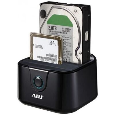 Adj AH01T Schwarze Dual HDD Docking Station - SATA USB 3.0 Adj AH01T Schwarze Dual HDD Docking Station - SATA USB 3.0