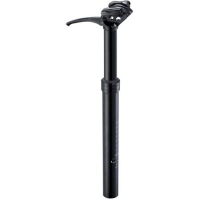 Poste de selle télescopique en aluminium noir 30.9mm x 402mm - 120mm course - Publicité Poste de selle télescopique en aluminium noir 30.9mm x 402mm - 120mm course - Publicité