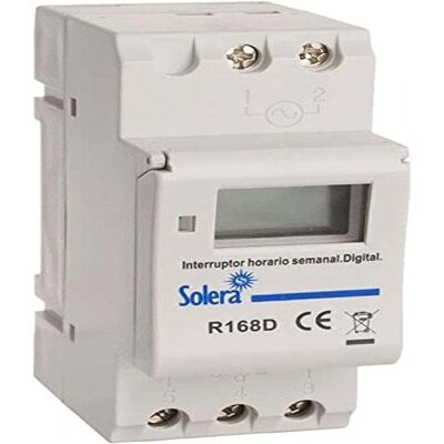 Solera R168D Interruptor Temporizador - Semanal Digital - Blanco Solera R168D Interruptor Temporizador - Semanal Digital - Blanco