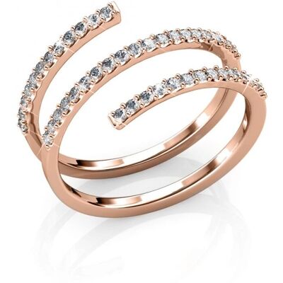 MYC Paris Spiralförmiger Ring - Roségold & Österreichischer Kristall MYC Paris Spiralförmiger Ring - Roségold & Österreichischer Kristall