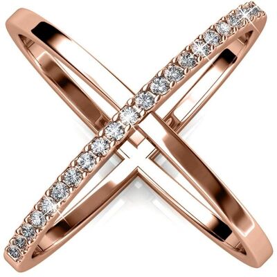 MYC Paris X Duo Ring - Roze Goud en Kristal Wit en Roze MYC Paris X Duo Ring - Roze Goud en Kristal Wit en Roze