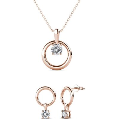 MYC Paris Octavia Sieradenset - Roségoud en Kristal MYC Paris Octavia Sieradenset - Roségoud en Kristal