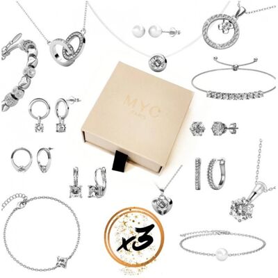 MYC Paris Sieraadset - Oostenrijks Kristal, Rhodium Afwerking - Cadeauverpakking MYC Paris Sieraadset - Oostenrijks Kristal, Rhodium Afwerking - Cadeauverpakking