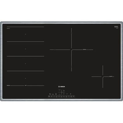 Bosch PXE845FC1E - Nero / Acciaio inossidabile - Piano cottura a induzione Bosch PXE845FC1E - Nero / Acciaio inossidabile - Piano cottura a induzione