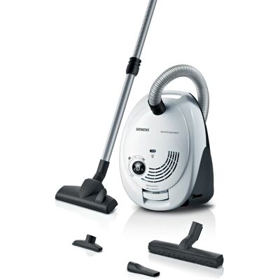 SIEMENS VS06WH1T Weiß Bodenstaubsauger Kompakt & Leicht - Staubsauger SIEMENS VS06WH1T Weiß Bodenstaubsauger Kompakt & Leicht - Staubsauger