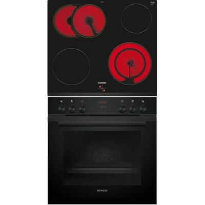Siemens HE213ABB3 - Einbaubackofen, Tiefschwarz, 60 cm - Kochset Siemens HE213ABB3 - Einbaubackofen, Tiefschwarz, 60 cm - Kochset