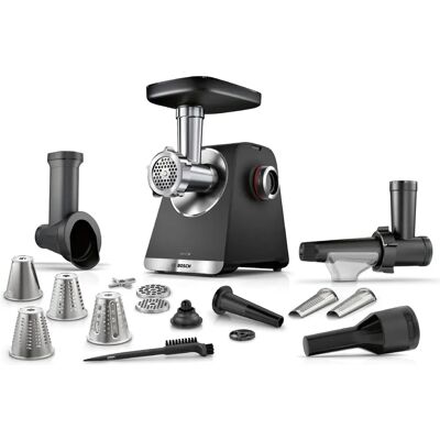 Bosch Fleischwolf MFWS660B - Schwarz - 3,5kg/Min - Leistung & Zubehör Bosch Fleischwolf MFWS660B - Schwarz - 3,5kg/Min - Leistung & Zubehör