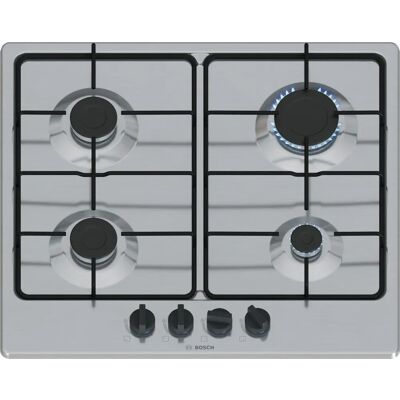 Bosch PGP6B5K85 - Acciaio inox - Piano cottura a gas Bosch PGP6B5K85 - Acciaio inox - Piano cottura a gas