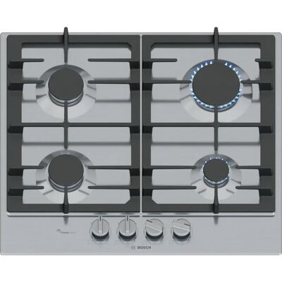 Bosch PCP6A5I90 - Acciaio Inox - Piano cottura a gas Bosch PCP6A5I90 - Acciaio Inox - Piano cottura a gas