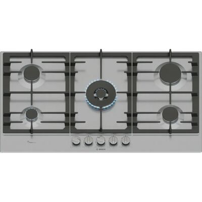 Bosch PCR9A5I90 - Acciaio inox - Piano cottura a gas Bosch PCR9A5I90 - Acciaio inox - Piano cottura a gas