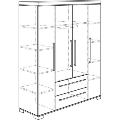 PAIDI Kira Weiß Kleiderschrank - Baby Möbel PAIDI Kira Weiß Kleiderschrank - Baby Möbel