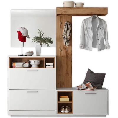 Garde-robe HBZ Milano - 177x195x32 cm, blanc/wildeiche - Publicité Garde-robe HBZ Milano - 177x195x32 cm, blanc/wildeiche - Publicité