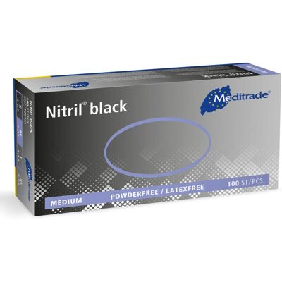Gants jetables en nitrile noir XL Meditrade - Publicité Gants jetables en nitrile noir XL Meditrade - Publicité