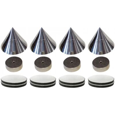 Dynavox 204605 Picos para altavoces - Cromo - 4 unidades Dynavox 204605 Picos para altavoces - Cromo - 4 unidades