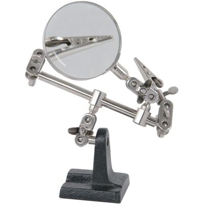 Support avec pinces et loupe - Pour soudure de précision et applications Support avec pinces et loupe - Pour soudure de précision et applications