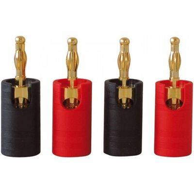 Dynavox 203330 Conector de cable Banana Negro, Rojo - Conector de cable Dynavox 203330 Conector de cable Banana Negro, Rojo - Conector de cable