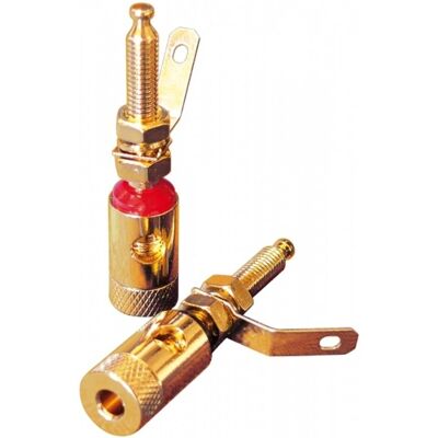 Dynavox Bananen-Stecker - Rot, Schwarz, Gold - 205096 Dynavox Bananen-Stecker - Rot, Schwarz, Gold - 205096
