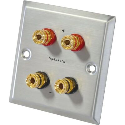 Dynavox Wand-Anschlussblende - Ethernet Bananenbuchsen - Lautsprecher Dynavox Wand-Anschlussblende - Ethernet Bananenbuchsen - Lautsprecher