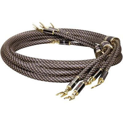 Kabel reproduktoru Dynavox Black Line - 3 m, Pozlacené konektory Kabel reproduktoru Dynavox Black Line - 3 m, Pozlacené konektory