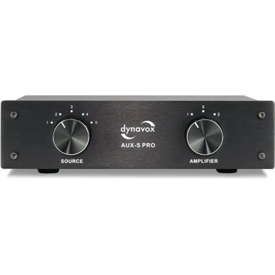 Dynavox AUXS PRO Interruptor de audio - 5 entradas, 2 salidas, Negro Dynavox AUXS PRO Interruptor de audio - 5 entradas, 2 salidas, Negro