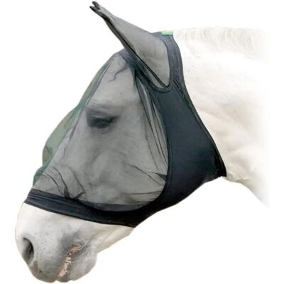USG Masque anti-mouches noir avec protection des oreilles - Fly Mask - Publicité USG Masque anti-mouches noir avec protection des oreilles - Fly Mask - Publicité