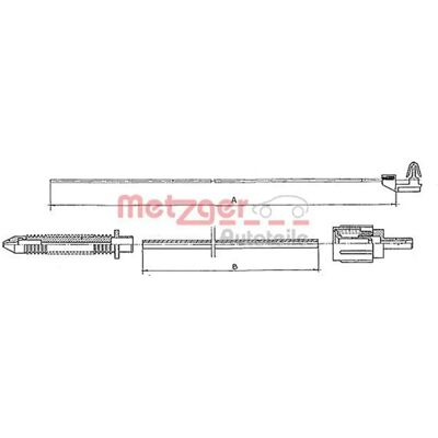 Metzger Renault Kytkinkaapeli - Yleiskäyttöinen 1305mm Metzger Renault Kytkinkaapeli - Yleiskäyttöinen 1305mm