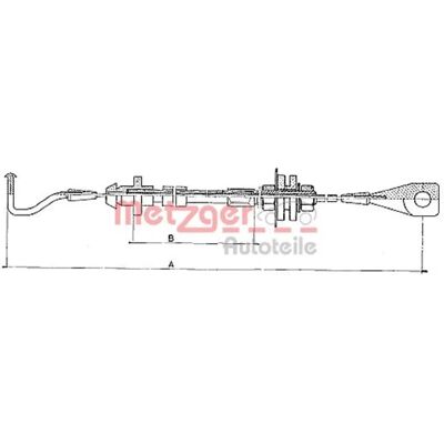 Metzger 10.090 Cavo acceleratore per VW Golf, Jetta, Passat - Cavo acceleratore Metzger 10.090 Cavo acceleratore per VW Golf, Jetta, Passat - Cavo acceleratore
