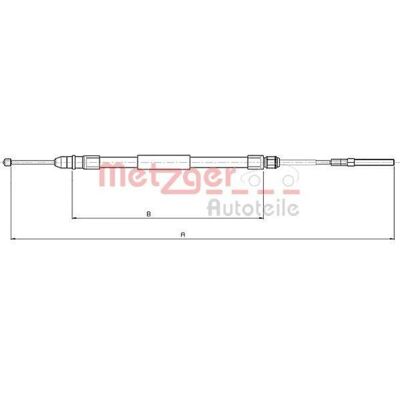 Metzger Δεξιό Καλώδιο Φρένου BMW Series 3 - OEM 34411165020 Metzger Δεξιό Καλώδιο Φρένου BMW Series 3 - OEM 34411165020