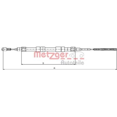 Metzger 10.4156 Handbromskabel - BMW Z3 Mini Metzger 10.4156 Handbromskabel - BMW Z3 Mini