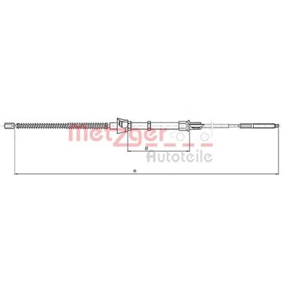 Metzger Modello 6n0609721k Cavi freno a mano posteriori - Cavo freno a mano Metzger Modello 6n0609721k Cavi freno a mano posteriori - Cavo freno a mano