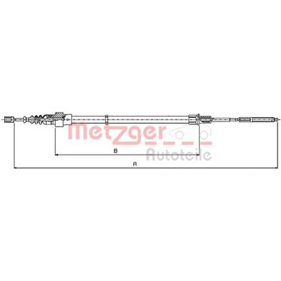 Metzger 6N0609721M Käyttövipuvaijeri - Takana vasen/oikea Seat Ibiza/Cordoba - Levyjarru Metzger 6N0609721M Käyttövipuvaijeri - Takana vasen/oikea Seat Ibiza/Cordoba - Levyjarru
