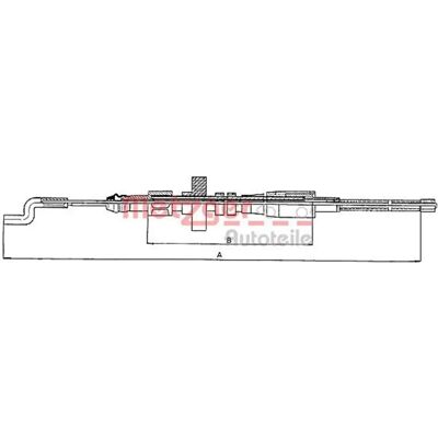 Metzger 24372701312 Câble de frein pour VW Transporter T4 arrière gauche et droit - Publicité Metzger 24372701312 Câble de frein pour VW Transporter T4 arrière gauche et droit - Publicité