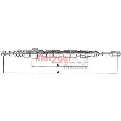 Cavo Freno a Mano Metzger VW Passat - Posteriore Sinistra e Destra 1330/1150mm Cavo Freno a Mano Metzger VW Passat - Posteriore Sinistra e Destra 1330/1150mm